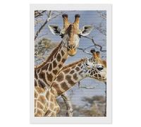RLDOBOFE Giraffe Diamond Painting Kit for Adults Round 5d Diamond Art Kits for Beginners DIY Full Drill Diamonds Dots Painting Gem Arts Crafts Home Wall Decor Gift 8"x12"
