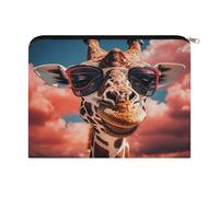 RLDOBOFE Giraffe Wearing Sunglasses Makeup Bag Equipped with Sturdy Zipper Makeup Pouch Polyester Fabric,Storage Bag for Travel Toiletries Cosmetics Cables Pens Office Supplies