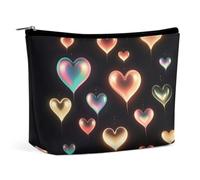 RLDOBOFE Glowing Love Makeup Bag Cosmetic Bags Toiletry Bag
