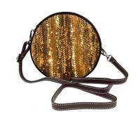 RLDOBOFE Gold Sequin Sparkle Shoulder Bag for Women PU Leather Purses Retro Clutch Handbags with Zipper & Removable Strap for Daily Use, Phone Wallet, Trendy Ladies Crossbody Bag