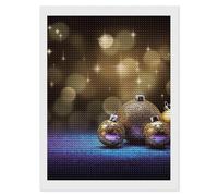 RLDOBOFE Golden Glitter Christmas Diamond Painting Kit for Adults Round 5d Diamond Art Kits for Beginners DIY Full Drill Diamonds Dots Painting Gem Arts Crafts Home Wall Decor Gift 12"x16"