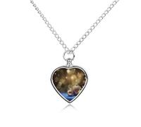 RLDOBOFE Golden Glitter Christmas Urn Necklace Heart Cremation Jewelry for Ashes Memorial Keepsake Jewelry with Funnel Filler Urn Locket for Women Men to Hold Ashes of Pet Loved Ones