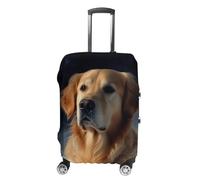 RLDOBOFE Golden Retriever Baggage Cover for Travel, Washable Suitcase Covers for Home, Dustproof Luggage Protector Skins with Zippers, Protector Anti Scratch, Luggage Covers, white, L, Luggage Case