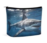 RLDOBOFE Great White Shark Makeup Bag Cosmetic Bags Toiletry Bag