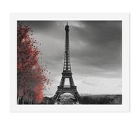 RLDOBOFE Grey Paris Eiffel Tower Paint by Numbers Kit for Adult Beginner DIY Acrylic Watercolor Oil Painting by Numbers on Canvas Personalized Easy Paint for Home Wall Decor Grey Paris Eiffel Tower