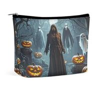 RLDOBOFE Grim Reaper Makeup Bag Cosmetic Bags Toiletry Bag