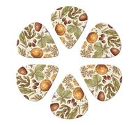 RLDOBOFE Guitar Picks 6 Pack Personalized Guitar Picks Potato Flower Pattern Guitar Pick Holder for Acoustic Guitars Violin Ukulele Bass, 0.46mm, White