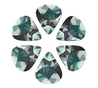 RLDOBOFE Guitar Picks 6 Pack Personalized Guitar Picks Soft Lines and Shapes Guitar Pick Holder for Acoustic Guitars Violin Ukulele Bass, 0.46mm, White