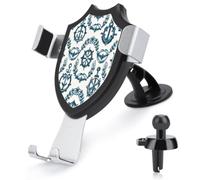 RLDOBOFE Hand Drawn Nautical Pattern Car Phone Holder, Phone Holder Mount for Car Windshield Dashboard & Straight Air Vent, Universal Hands Free Automobile Cell Phone Holders for 4-6 Inch Smartphones