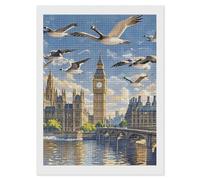 RLDOBOFE Hand-Painted City Diamond Painting Kit for Adults Square 5D Diamond Art Kits for Beginners DIY Full Drill Diamonds Dots Painting Gem Arts Crafts Home Wall Decor Gift 12"x16"