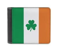 RLDOBOFE Happy Irish Holidays Wallet Passcase for Men, Extra Capacity Bifold Leather Wallets with ID Windows, Slim Stylish Wallet for Gift, Blocking Money Clip for Cards, Coin Pouch