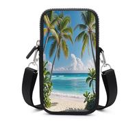 RLDOBOFE Hawaiian Style Print Pattern Small Crossbody Bag, Lightweight Cell Phone Purse with Strap, Travel Pouch Shoulder Bag for Women