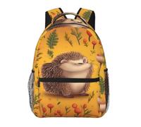 RLDOBOFE Hedgehog Cute Backpack Waterproof Lightweight Casual Backpack One Size Daypack Travel Laptop Bag For Men Women