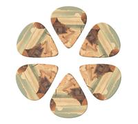 RLDOBOFE House by the Beach Custom Guitar Picks Set of 6 for Acoustic Guitars, Violin, Ukulele, Bass, 0.71 mm, White