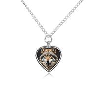 RLDOBOFE Hungry Like A Wolf Urn Necklace Heart Cremation Jewelry for Ashes Memorial Keepsake Jewelry with Funnel Filler Urn Locket for Women Men to Hold Ashes of Pet Loved Ones
