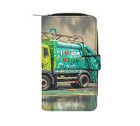 RLDOBOFE I Love Garbage Trucks PU Leather Long Wallet Travel Wallets