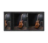 RLDOBOFE Instrument Guitar Trifold Wallet Minimalist Mens Wallet with Key Hook 8 Card Slots Modern Stylish Polyester Security Wallets Fashion Slim Credit Card Holder Id Window