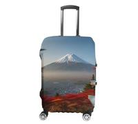 RLDOBOFE Japan Mount Fuji Landscape Baggage Cover for Travel, Washable Suitcase Covers for Home, Dustproof Luggage Protector Skins with Zippers, Protector Anti Scratch, Luggage Covers, white, L