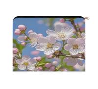 RLDOBOFE Japanese Cherry Blossom Makeup Bag Equipped with Sturdy Zipper Makeup Pouch Polyester Fabric,Storage Bag for Travel Toiletries Cosmetics Cables Pens Office Supplies