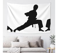RLDOBOFE karate men Tapestry Aesthetic Wall Hanging Tapestries 60'' x 40'' Boho Tapestries Vertical Wall Art Decorative Funny Vintage Poster Flag Tapestry for Bedroom Living Room Decor