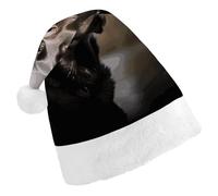 RLDOBOFE Labrador Retriever Christmas Hat Classic Santa Claus Hat with Plush Trim for New Year Xmas Party Supply