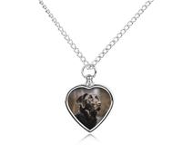 RLDOBOFE Labrador Retriever Cremation Jewelry for Ashes Heart Urn Necklaces Personalized Memorial Necklace Dog Cat Keepsake Pendant Custom Small Locket Ash Holder for Women Men