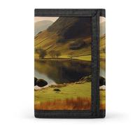 RLDOBOFE Lake District National Park Wallet for Men, Extra Capacity Trifold Wallet for Women, Foldable Money Clip with ID Window for Pocket, Credit Card Holder, Personalized Wallets for Travel