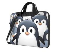 RLDOBOFE Laptop Bag for Women Men Computer Bag Laptop Briefcase Cute Penguin Laptop Shoulder Bag Work Bag for Travel, Black, 15.6 inch