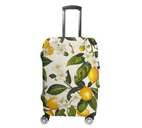 RLDOBOFE Lemons And Flowers Baggage Cover for Travel, Washable Suitcase Covers for Home, Dustproof Luggage Protector Skins with Zippers, Protector Anti Scratch, Luggage Covers, white, L, Luggage Case
