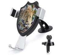 RLDOBOFE Leopard on The Stone Car Phone Holder, Phone Holder Mount for Car Windshield Dashboard & Straight Air Vent, Universal Hands Free Automobile Cell Phone Holders for 4-6 Inch Smartphones