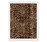 RLDOBOFE Leopard Patterned Wallpaper Diamond Picture for Unisex, Round Diamond Art Kits 12"x16" for Beginners, Personalized Diamond Painting for Wall Decor, Gem Dot Crafts, DIY Full Drill Paint