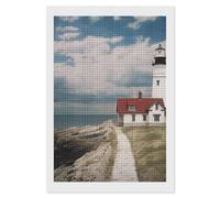 RLDOBOFE Lighthouse Backdrop Diamond Painting Kit for Adults Square 5D Diamond Art Kits for Beginners DIY Full Drill Diamonds Dots Painting Gem Arts Crafts Home Wall Decor Gift 8"x12"