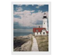 RLDOBOFE Lighthouse Backdrop Diamond Painting Kit for Adults Square 5D Diamond Art Kits for Beginners DIY Full Drill Diamonds Dots Painting Gem Arts Crafts Home Wall Decor Gift 12"x16"
