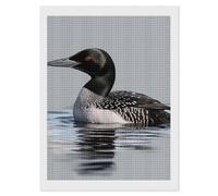 RLDOBOFE Loon Nature Bird Diamond Painting Kit for Adults Square 5D Diamond Art Kits for Beginners DIY Full Drill Diamonds Dots Painting Gem Arts Crafts Home Wall Decor Gift 12"x16"