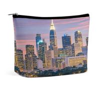 RLDOBOFE Los Angeles Skyline Makeup Bag Cosmetic Bags Toiletry Bag