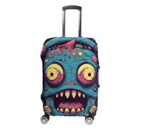 RLDOBOFE Love Music Monster Baggage Cover for Travel, Washable Suitcase Covers for Home, Dustproof Luggage Protector Skins with Zippers, Protector Anti Scratch, Luggage Covers, white, M, Luggage Case