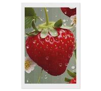 RLDOBOFE Lovely Strawberry Diamond Painting Kit for Adults Square 5D Diamond Art Kits for Beginners DIY Full Drill Diamonds Dots Painting Gem Arts Crafts Home Wall Decor Gift 8"x12"