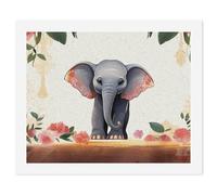 RLDOBOFE Lucky Elephant Paint by Numbers Kit for Adults Beginners, Personalized Paint 40x50cm for DIY Crafts, Cute Painting for Office Wall Decor Gift, Home Activity, Anniversary