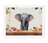 RLDOBOFE Lucky Elephant Paint by Numbers Kit for Adults Beginners, Personalized Paint 50x65cm for DIY Crafts, Cute Painting for Office Wall Decor Gift, Home Activity, Anniversary