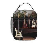 RLDOBOFE Lunch box for Women Insulated Lunch bag Guitar Bass Music Musical Instruments1 Lunchbox for Work Picnic Portable Lunch tote