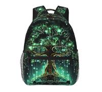 RLDOBOFE Magical Green Tree Cute Backpack Waterproof Lightweight Casual Backpack One Size Daypack Travel Laptop Bag For Men Women
