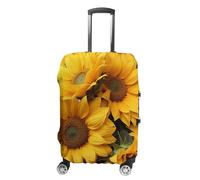 RLDOBOFE Many Sunflowers Baggage Cover for Travel, Washable Suitcase Covers for Home, Dustproof Luggage Protector Skins with Zippers, Protector Anti Scratch, Luggage Covers, white, M, Luggage Case