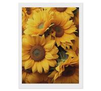 RLDOBOFE Many Sunflowers Diamond Painting Kit for Adults Square 5D Diamond Art Kits for Beginners DIY Full Drill Diamonds Dots Painting Gem Arts Crafts Home Wall Decor Gift 12"x16"