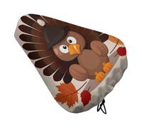 RLDOBOFE Maple Leaf Dark Brown Turkey New Waterproof Bike Seat Cover