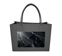 RLDOBOFE Marble Background Felt Tote Bag Reusable Foldable Grocery Bag Versatile Large Capacity Commuter Handbag, Dark Gray, One Size