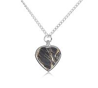RLDOBOFE Marble Cremation Jewelry for Ashes Heart Urn Necklaces Personalized Memorial Necklace Dog Cat Keepsake Pendant Custom Small Locket Ash Holder for Women Men