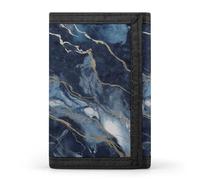 RLDOBOFE Marble Navy Blue Mixed Wallet for Men, Extra Capacity Trifold Wallet for Women, Foldable Money Clip with ID Window for Pocket, Credit Card Holder, Personalized Wallets for Travel
