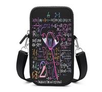 RLDOBOFE Math Formula Small Crossbody Bag, Lightweight Cell Phone Purse with Strap, Travel Pouch Shoulder Bag for Women