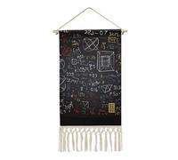 RLDOBOFE Mathematics And Physics Poster Hanging with Tassel Linen Cotton Scroll Wall Art Prints Wall Hanging Poster Decor with Wood Frame for Home Bedroom Living Room Office Play Room
