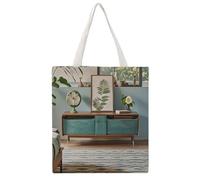 RLDOBOFE Mid Century Modern Canvas Tote Bags, Reusable Grocery Bag with Handle, Shoulder Bag for Shopping Beach Storage Travel Gift